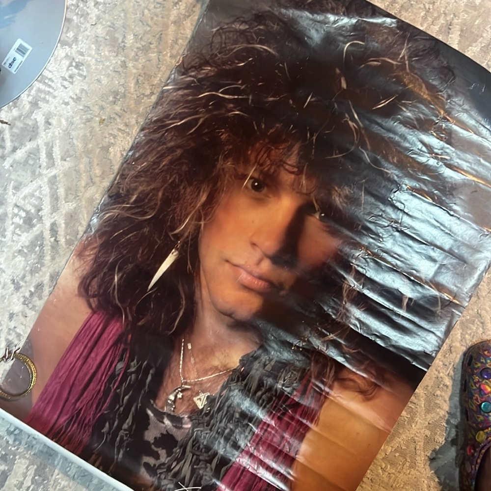 Vintage 1985 Jon Bon Jovi Funky Enterprises Rock Poster